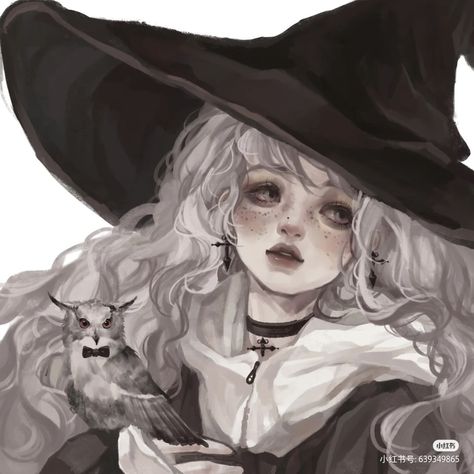 Anime Faceclaims, Witch Drawing, Dark Art Illustrations, Halloween Digital, Witch Art, Kawaii Art, Girly Art, Drills, Pretty Art