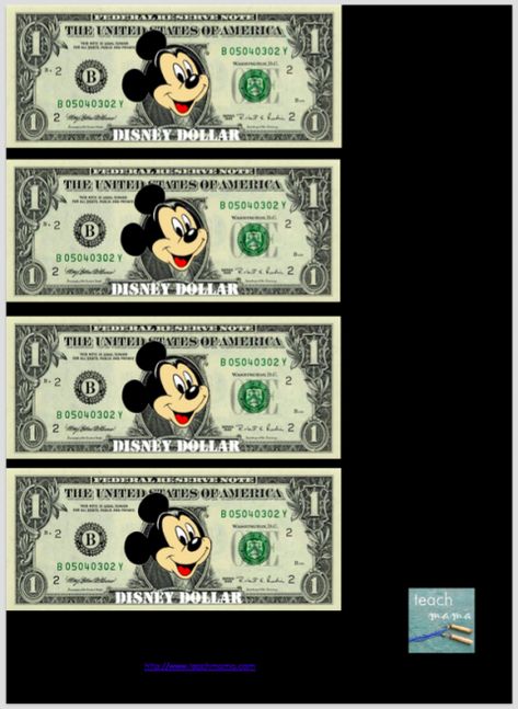 disney dollars | printable Disney Dollars, Disney Printables Free, Kids Earning Money, Mickey Mouse Classroom, Disney Crafts For Kids, Disney Money, Disney Reveal, Disney Project Life, Disney Classroom