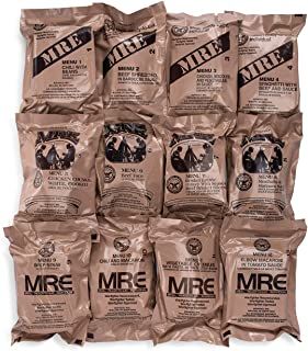 Mre Meals, Military Food, Tacos Menu, Meal Ready To Eat, Chicken Chunks, Chicken Burritos, Creamy Spinach, Freeze Drying Food, Military Surplus