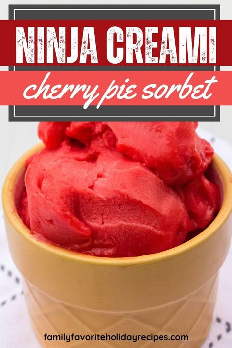 This delightful cherry sorbet brings together sweet and tart flavors in your Ninja Creami! You just need one ingredient and you're set! Cherry Sorbet, Homemade Ice Cream Recipes Machine, Ninja Creami Recipes, Ninja Creamy, Ninja Ice Cream Recipe, Tart Flavors, Sherbet Recipes, Ice Cream Recipes Machine, Lavender Ice Cream