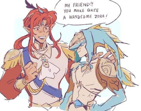 Sidon Zelda, Prince Sidon, Botw Zelda, Legend Of Zelda Memes, Zelda Funny, Putao, Link Zelda, Zelda Art, Legend Of Zelda Breath