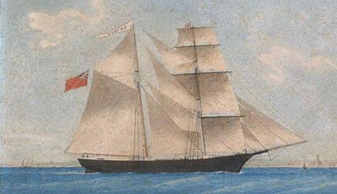 1872, The Mystery of the Mary Celeste: Crew Vanishes from Seaworthy Ship - an American merchant vessel brigantine that was found adrift & deserted in the Atlantic Ocean, on December 5, 1872, by the Canadian brigantine Dei Gratia. She was in a seaworthy condition, with nobody on board, and lifeboat missing. Mary Celeste, Unexplained Mysteries, Maritime Art, Unexplained Phenomena, Abandoned Ships, 4 December, Bermuda Triangle, Real Ghosts, Ghost Ship