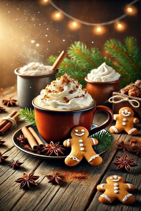 Gingerbread Coffee Treat: A Festive Sip of Holiday Comfort Celebrate the holiday season with the Gingerbread Coffee Treat, a delightful blend of warm spices and rich coffee. This festive recipe captures the nostalgic flavors of gingerbread, making it the perfect companion for cold winter mornings or holiday gatherings. Easy to prepare and brimming with seasonal cheer, it's a must-have for coffee lovers who enjoy a touch of holiday magic in every cup. #GingerbreadCoffee #HolidayBrew #FestiveD.... Winter Coffee Photography, Fall Coffee Drinks, Gingerbread Coffee, Easy Coffee Recipes, Coffee Treats, Spring Coffee, Spring Cocktails, Winter Coffee, Seasonal Treats