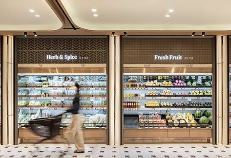 Interior Architecture Presentation, Supermarket Design Interior, Store Display Design, Shopping Mall Interior, Grocery Market, Grocery Store Design, Retail Store Display, Supermarket Design, Compact House