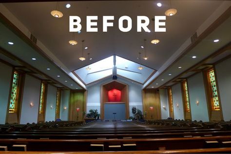 Full & Partial Renovations, Audio Video, Lighting, Stage Design, Theater Seats, Pew Refinishing & Upholstery, Carpentry, Painting & Flooring since 1981.  Call 800-289-7397 or email info@churchinteriors.com Church Chandelier Light Fixtures, Church Renovation Ideas, Church Sanctuary Decor Interiors, Church Interior Design Sanctuary, Church Altar Design Ideas, Church Sanctuary Design, Modern Church Design, Small Church Stage Design, Church Design Sanctuary