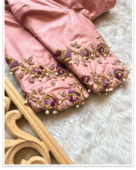 Sruthi Kannath on Instagram: “"Peaches"   A new line of pastel series coming soon!  Until then just a sneak peek  #sruthikannath #southindianbride #indianbridal #floral…” Blouse Designs Aari Work, Symmetric Pattern, Work Blouse Designs, Blouse Maggam Work, Maggam Blouse, Cutwork Blouse, Maggam Work Blouse, Pearl Work, Cutwork Blouse Designs