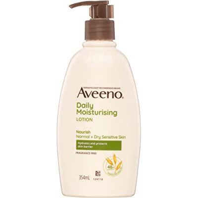 Aveeno Active Naturals Daily Moisturizing Fragrance Free Body Lotion 345ml significantly improves the condition of dry skin in just 2 weeks. Fragrance Free Body Lotion, Aveeno Skin Care, Aveeno Lotion, Aveeno Daily Moisturizing Lotion, Colloidal Oatmeal, Type Face, Body Lotion Cream, Moisturizing Body Lotion, Skin Dryness