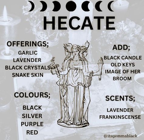 Symbols For Hecate, Symbols Of Hekate, Crystals For Hekate, Night Of Hecate, Hecate Colors, Hekate Crystals, Hecate Crystals, Hecate Offering Ideas, Hekate Images