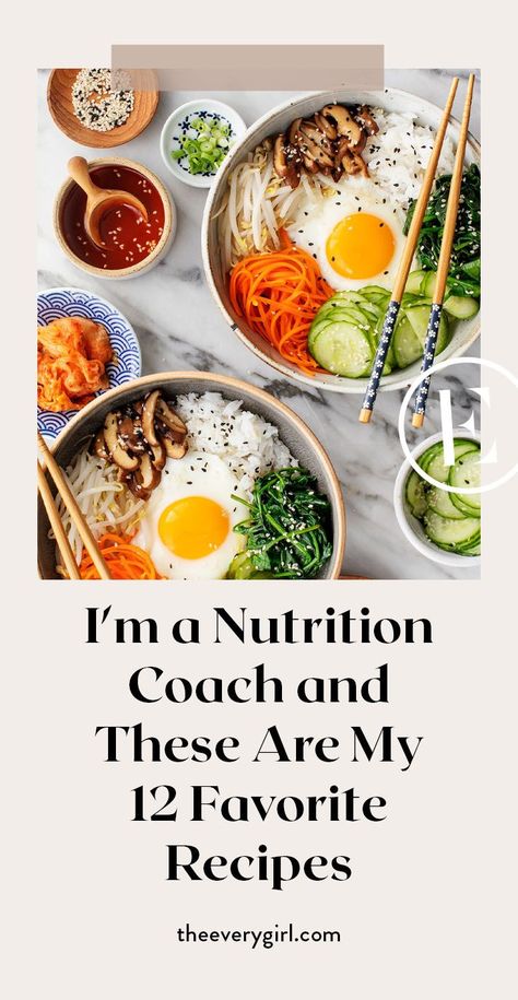 I'm a Nutrition Coach and These Are My 12 Favorite Recipes | The Everygirl Food Entrees, Best Paleo Recipes, Fitness Jobs, Yoga Studio Design, Cooking Challenge, Nutrition Coaching, Cool Recipes, Meal Planning Ideas, Wine And Food