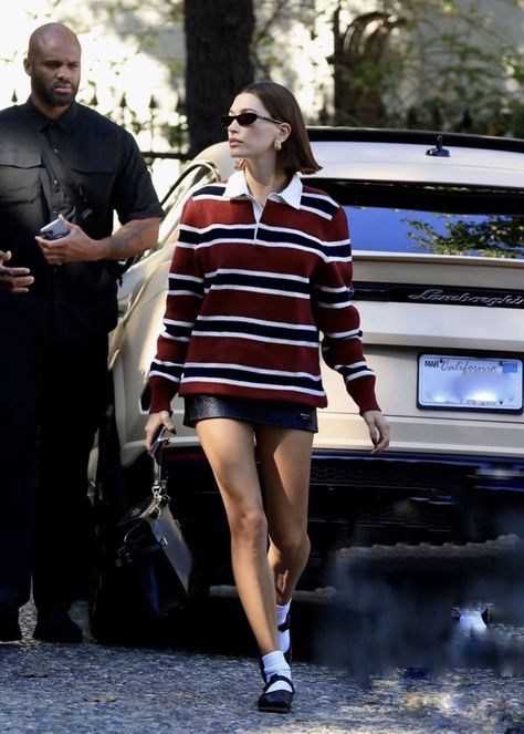 Hailey Bieber Clothes, Hailey Bieber Wardrobe, Marielle Core, Hailey Bieber Fall Outfits, Hailey Bieber Fall Style, Athletic Fall Outfits, Hailey Bieber Style Summer, Polo Street Style, California Summer Style