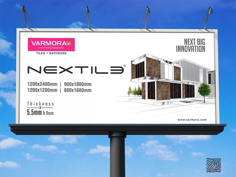 To bring forth the essential qualities of Nextile by Varmora in an artistic manner, Wolves designed these self-explanatory hoardings.  #WolvesCreata #BrandingAgency #BusinessSolution #CreativeAgency #SocialWolves #Nextile #Varmora #tiles #big #next #ceramic #interiordesign #hording Hording Banner Design, Varmora Tiles, Hoarding Design, Graphics Design Ideas, Tile Companies, Wolf Design, Photo Art Gallery, Branding Agency, Design Simple