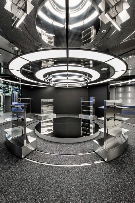 Futuristic Watches, Futuristic Interior Design, Trade Show Design, Retail Store Interior Design, Spaceship Interior, Hyun Kim, Building Wealth, Luxurious Lifestyle, Futuristic Interior