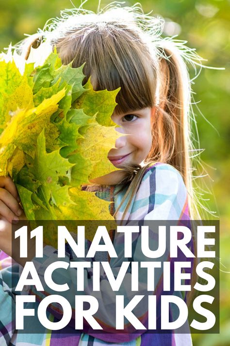 11 Nature Activities for Kids | If you'e looking for fun indoor and outdoor nature activities you can enjoy with your little ones year-round, we've got 11 ideas to inspire you! Whether you're going on a nature walk or spending time in the backyard, we've included ideas for spring, summer, fall, and winter. Perfect for teaching STEM and science lessons while also getting some vitamin D and burning energy, these activities compliment classroom lesson plans and make great family activities too! Outdoor Nature Activities For Kids, Outdoor Play For Kids, Nature Activities For Kids, Outdoor Nature Activities, Outdoor Learning Spaces, Classroom Lesson Plans, Teaching Stem, Nature Walk, Boredom Busters