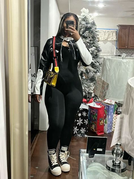 #random Cute Black Jumpsuit Outfit, Date Night Outfit Black Woman Sneakers, Christian Zerotre Shoes Outfit, Cristian Zerotre Outfit Black, Cristian Zerotre Shoes, Cristian Zerotre Outfit, Outfits With Jumpsuits, Cristian Zerotre Outfits, Cristian Zerotre Outfits Black Women