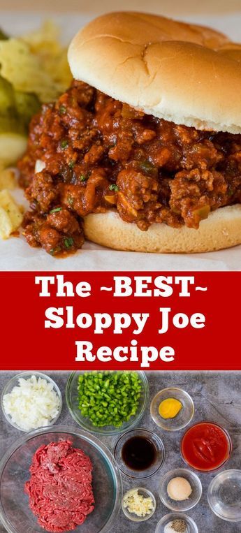 Best Sloppy Joe Recipe, Sloppy Joe Recipe Easy, Homemade Sloppy Joe Recipe, Recipe With Ground Beef, Sloppy Joe Recipe, Homemade Sloppy Joes, Joe Recipe, Sloppy Joes Recipe, Sloppy Joe