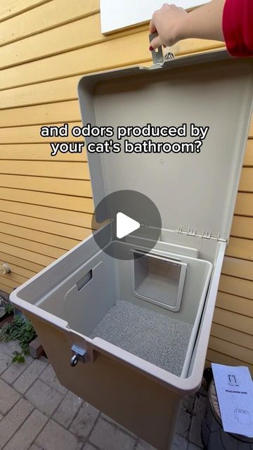 3.8M views · 73K likes | Privy Kitty on Instagram: "Are you ready for cat luxury? Lets #BootTheBox together and clean up nicely with Privy Kitty! 🐾❤️  Tap the link in our bio to order your Privy Kitty today! 😻  #cat #litterboxes #indoorcat #indoorcats #indoorcatsoutside #litterbox #litterboxhack #litterboxtips #litterboxproblems #kitty #kittycat #kittylove #catsoftiktok #catlover #catlover #cattok #catlady" Cat Box Area Ideas, Outdoor Cat Litter Enclosure, Kitty Litter Closet Ideas, Cat Litter Box Room Ideas, Cat Box Storage Ideas, Indoor Litter Box Ideas, Outdoor Kitty Litter Box Ideas, Litter Box Catio, Outside Cat Litter Box Ideas