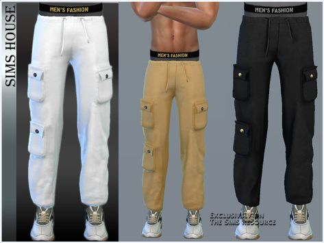 Holographic Jacket, Suede Jacket Men, Sims 4 Men Clothing, Baggy Trousers, Men Trousers, Pj Pants, Cuffed Pants, Cargo Pant, Cargo Pants Men