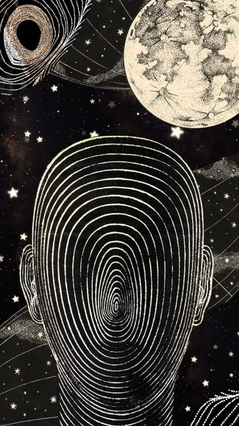 #moon #stars #space #vintage #retro #blackandwhite #collage #trippy #psychedelic #surreal #artsy #simple #outerspace #star #planets #cosmic #cosmonaut #70s #60s #seventies #sixites #1970s #1960s Space Art Print, Psychadelic Art Space, Trippy Outer Space Art, Simple Psychadelic Art, Space Inspired Art, 90s Space Psychedelia, Cosmic Graphic Design, Space Vintage Aesthetic, Space Linocut