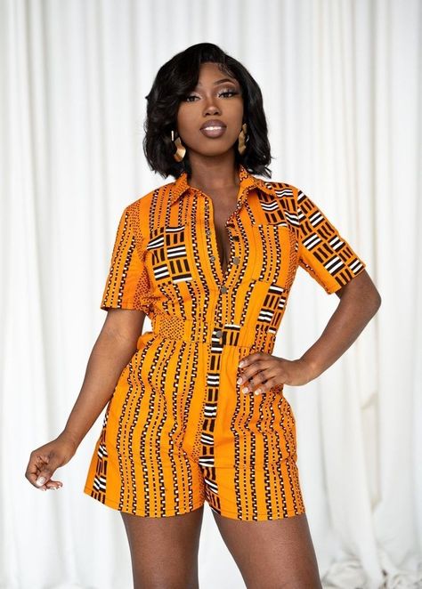 Ankara Short Jumpsuit Styles, African Print Romper, Short Jumpsuit Outfit Ankara, Jumpsuits Short For Women, African Print Jumpsuit Shorts, Jumpsuit Outfit Short, Jumpsuit Shorts Outfit, African Print Jumpsuits For Women, Chitenje Styles