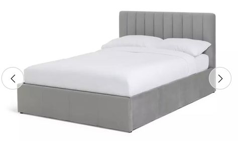 £365 - Habitat (ottoman) Grey Bed Frames, Ottoman Bed Frame, Velvet Bed Frame, Grey Bed, Grey Ottoman, Grey Bed Frame, Fabric Bed Frame, Small Double Bed, Elegant Bedding