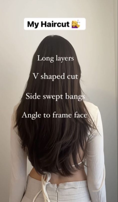 U Shape Long Layered Hair, Layers For Long Straight Hair Brunettes, Haircut To Make Hair Look Longer, Waist Length Haircut With Layers, Waist Length Hair Long Layers, Straight Haircut With Front Layers, Long Hair With Layers No Bangs, Different Types Of Layers For Long Hair, Haircuts For Waist Length Hair