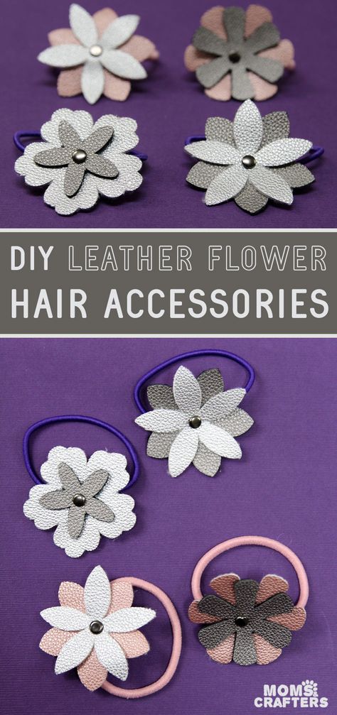 Faux Leather Cricut, Diy Leather Flowers, Leather Cricut, Leather Flower Tutorial, Leather Keychain Diy, Leather Accessories Diy, Leather Bracelet Tutorial, Cricut Earrings, Diy Mommy