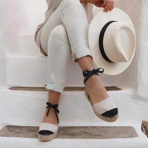 Best Sellers Espadrilles and Bags | Maslinda Designs Espadrilles Outfit, Summer Flat Shoes, Chanel Pumps, Espadrilles Sandals, Classic French Style, Women Platform Sandals, Lace Up Espadrilles, Floaty Dress, Handmade Sandals