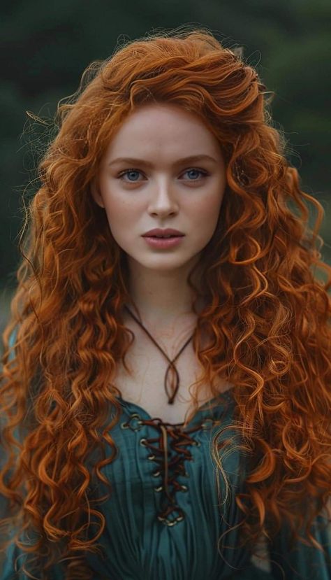 Female Curly Hairstyles, Elle Fanning Red Hair, Irish Red Hair, Merida Cosplay, People With Red Hair, Red Hair Makeup, Irish Beauty, Red Curly Hair, Irish Women