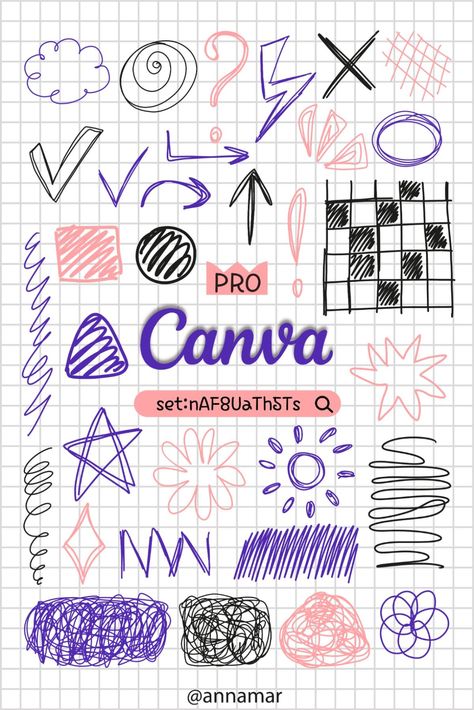 Doodles and abstract scribbles. Canva Element Keyword. mangofruitscanvaelements #aestheticcanva #canvacowgirl #canvaidea. Canva Doodle Elements, Graphic Design Schedule, Doodle Graphic Design, Scribble Doodles, Publicity Ideas, Font Canva Lettering, Best Fonts For Logos, Keyword Search, Canva Codes