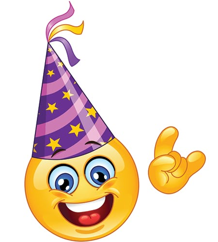 Party smiley Emoticon Party, Birthday Emoticons, Happy Birthday Emoji, Party Emoji, Funny Happy Birthday Pictures, Free Emoji, Images Emoji, Emoji Symbols, Animated Emoticons