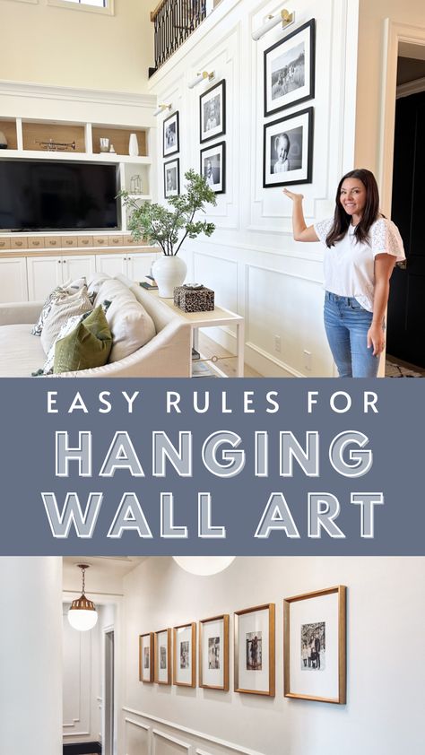 Easy Rules for Hanging Wall Art - Remington Avenue Picture Hanging Height, Hanging Pictures On The Wall, Hallway Artwork, Art Placement, Hallway Art, Room Wall Painting, Budget Decorating, Art Rules, Hanging Artwork