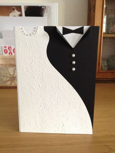 Wedding/Anniversary | I Played With Paper Today! Homemade Wedding Cards, Handmade Cards Diy, Wedding Cards Handmade, Handmade Wedding Invitations, Wedding Anniversary Cards, Engagement Cards, Wedding Invitations Diy, Black Suit, Special People