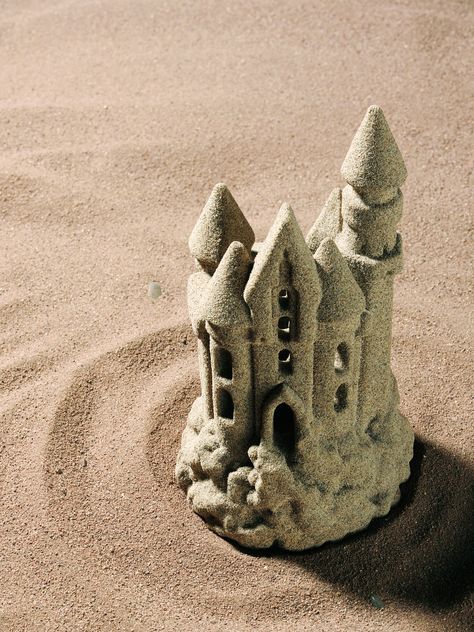 Typically seen at the beach, sand castles can be easily made at home and once hardened, used for permanent display. Sand Castle Craft, How To Make Sand, Beach Sand Castles, Castle Crafts, Kristina Webb, Sand Castles, Sand Crafts, Sand Sculptures, Beach Crafts