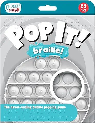 Pop It! Braille! By Chuckle & Play - Learn as you Play. As you endlessly pop the bubbles on this Pop It! teach little ones the sensory language of Braille. For children with sight loss. Sensory Language, Braille Alphabet, Bubble Popping, Tactile Sensory, Sets Math, Baby Learning Toys, Alphabet Writing, Teaching Letters, Game Boards