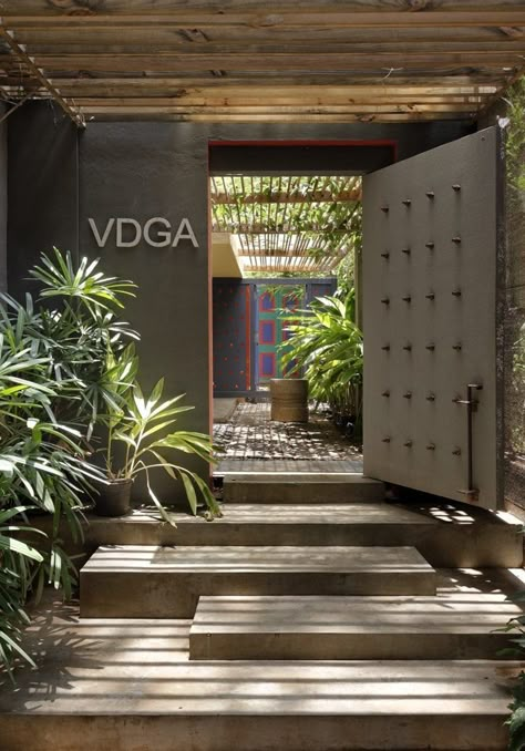 View the full picture gallery of VDGA OFFICE Deco Spa, Tor Design, Bar Restaurant Design, Restaurant Entrance, Architecture Restaurant, Glass Doors Patio, Office Images, Modern Entrance, Pergola Lighting