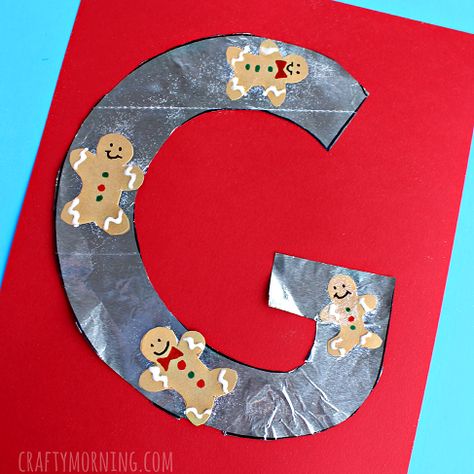 G is for Gingerbread Men Cookies (Letter Craft) G Is For Gingerbread, Letter G Crafts, Gingerbread Men Cookies, Girl Craft, Gingerbread Man Activities, Gingerbread Activities, Preschool Christmas Activities, Abc Crafts, Crafty Morning