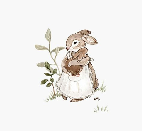 Bunny Illustration, Storybook Art, Bunny Art, 자수 디자인, Beatrix Potter, Fabric Pattern, Children's Book Illustration, Whimsical Art, Cute Illustration