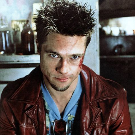 Tyler Durden Costume - Fight Club Check more at https://costumerocket.com/tyler-durden-costume/ Scott Adkins, Club Fashion, Edward Norton, Tyler Durden, David Fincher, Rick Owens Jacket, Dark Comedy, Brad Pitt, Movies Showing