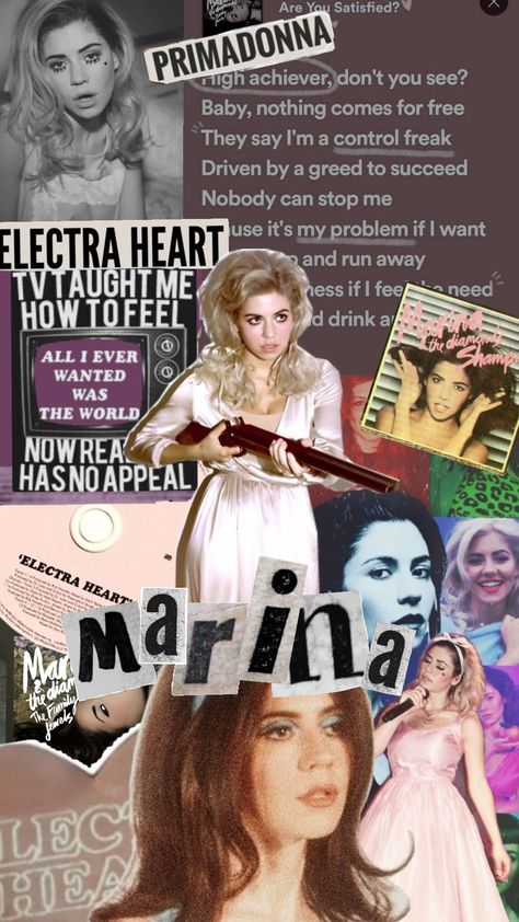 #marina #marinaandthediamonds #marinaaesthetic Seventeen Marina, Marina Primadonna, Marina Aesthetic, Relatable Songs, Teen Idle, Electra Heart, Marina And The Diamonds, Family Jewels, All I Ever Wanted