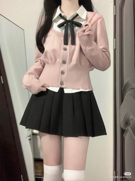 Clothes School Korean, Coquette Uniform, School Girlfriend Outfit, Don’t Judge Me, Anime School, Cosplay Kawaii, Girl Cat, Japanese Kawaii, Kawaii Fashion Outfits