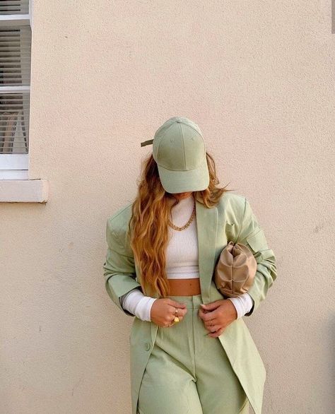 Style Vert, Mint Green Aesthetic, Green Fits, Green Suit, Foto Poses, Green Outfit, Mode Inspo, Looks Style, Green Aesthetic