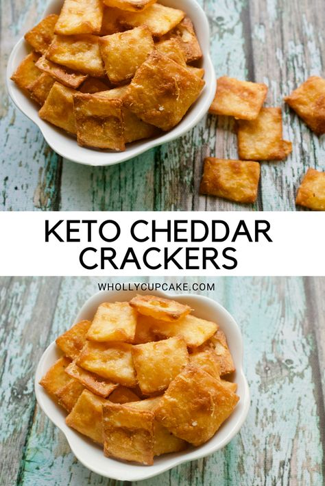 Cheddar Crackers (GF,Keto,Low Carb) – Wholly Cupcake! Cheddar Crackers, Low Carb Crackers, Crackers Recipe, Low Carb Maven, Pine Kitchen, Low Carb Snack, Carb Snacks, Cracker Recipes, Keto Foods