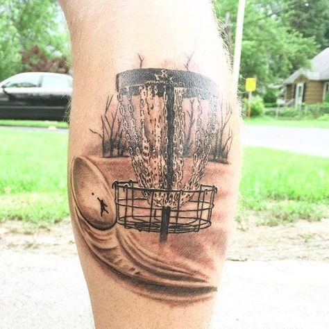 Tattoo uploaded by Servo Jefferson | Disc golf is a recreational sport people play for fun (via IG -- eric_mccabe) #discgolf #frisbeegolf #frisbeegolftattoo #discgolftattoos | 382689 | Tattoodo Discgolf Tattoos, Disc Golf Tattoo, Frisbee Tattoo, Golf Tattoo Ideas, Golf Tattoo, Disk Golf, Evil Skull Tattoo, Dear Brother, Disc Golf Basket