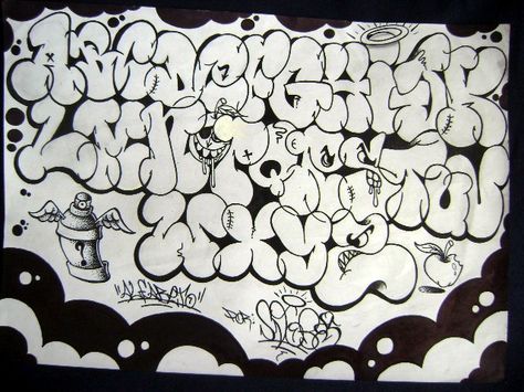 Graffiti Alphabet Styles, Graffiti Lettering Alphabet, Graffiti Art Letters, Graffiti Wildstyle, Graffiti Text, Graffiti Words, Graffiti Writing, Graffiti Lettering Fonts, Tattoo Lettering Fonts