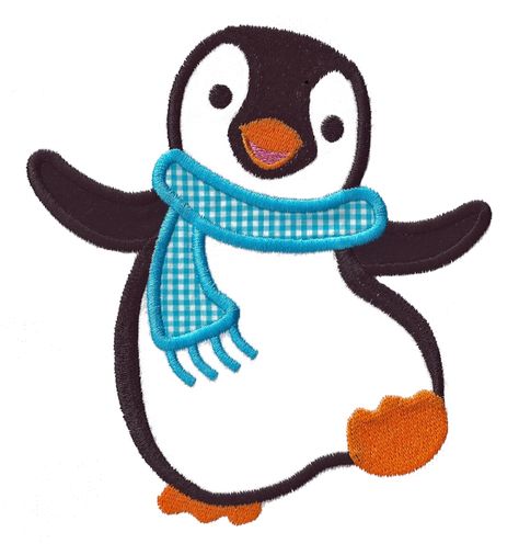 Penguin Applique Pattern, Happy Penguin, Animal Cutouts, Applique Ideas, Applique Pillows, Penguin Art, Applique Templates, Christmas Applique, Baby Sewing Projects