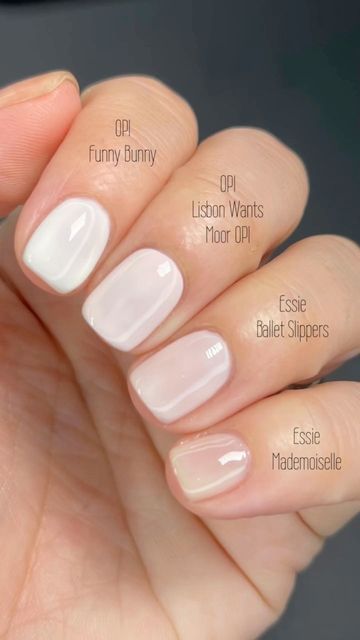 Diy Natural Nails, Sheer Nail Polish, Opi Gel Nails, Sheer Nails, Opi Nail Colors, Polish Ideas, Essie Nail Polish, Nails Desing, Dipped Nails