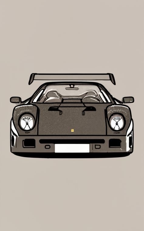 Ferrari F40 Black and White Sketch Classic Cars Car Art Monochrome Art Hand-Drawn Automotive Art Vintage Supercar Artistic Inspiration Ferrari F40 Drawing, Forest Drawing, White Ferrari, Cool Car Drawings, Ferrari F40, Car Drawings, Car Wallpapers, Timeless Beauty, Cool Cars