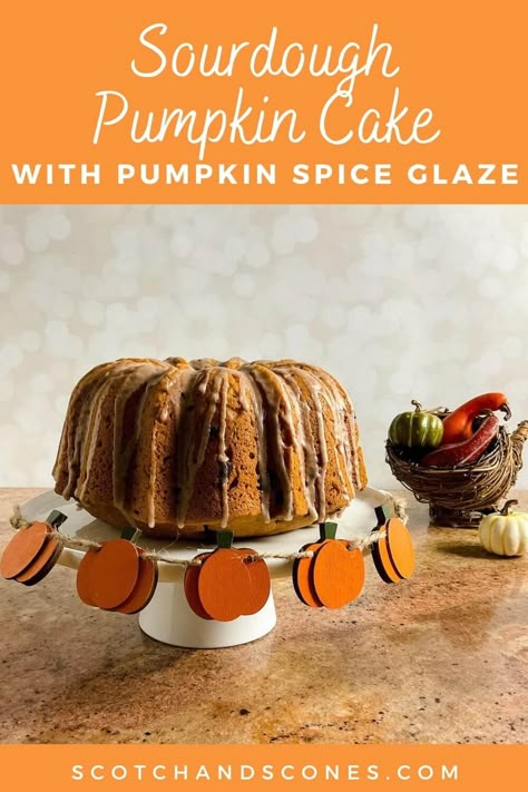 Spiced Bundt Cake, Pumpkin Spice Glaze, Sourdough Pumpkin, Pumpkin Bundt, Pumpkin Spices, Thanksgiving Servings, Pumpkin Gingerbread, Thanksgiving Desserts Table, Fall Cake