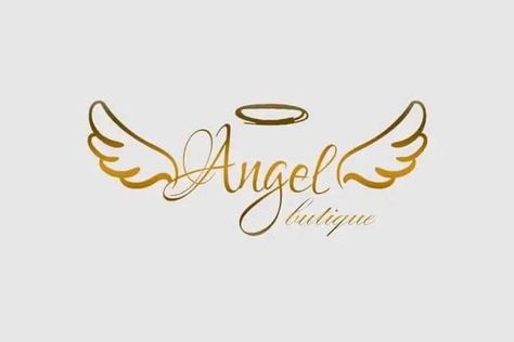 Spiritual Angels, Cafe Logo Design, Angel Nails, Boutique Names, Nail Logo, Angels Logo, Drinks Logo, Easy Drawings For Kids, Angel Decor