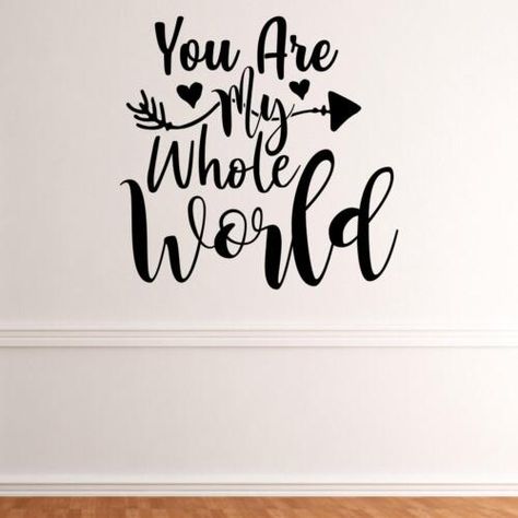 Find many great new & used options and get the best deals for You Are My Whole World Wall Sticker Decal Quote Romantic Love Family Nursery at the best online prices at eBay! Free delivery for many products! Family Wall Decals Quotes, Family Wall Decals, Designed Wall, Wall Quotes Decals, Feature Walls, Family Wall, Love Family, Wall Mirrors, Romantic Love